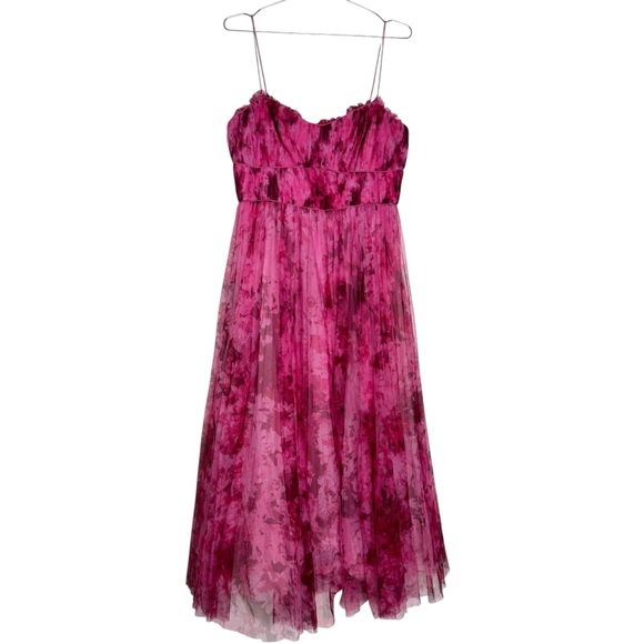 ML Monique Lhuillier Tulle Pink Dress - Picture 2 of 15